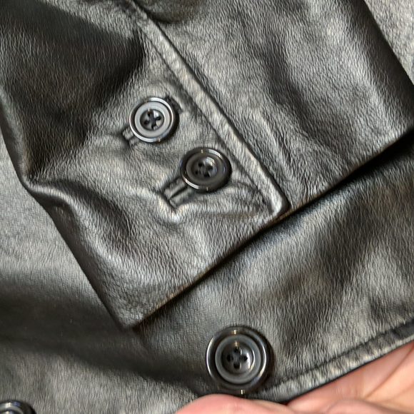 Dunne & Cole Leather blazer jacket black - Picture 6 of 8